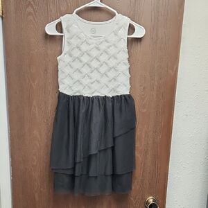 Wonder Nation Black and White Layered Kids Dress